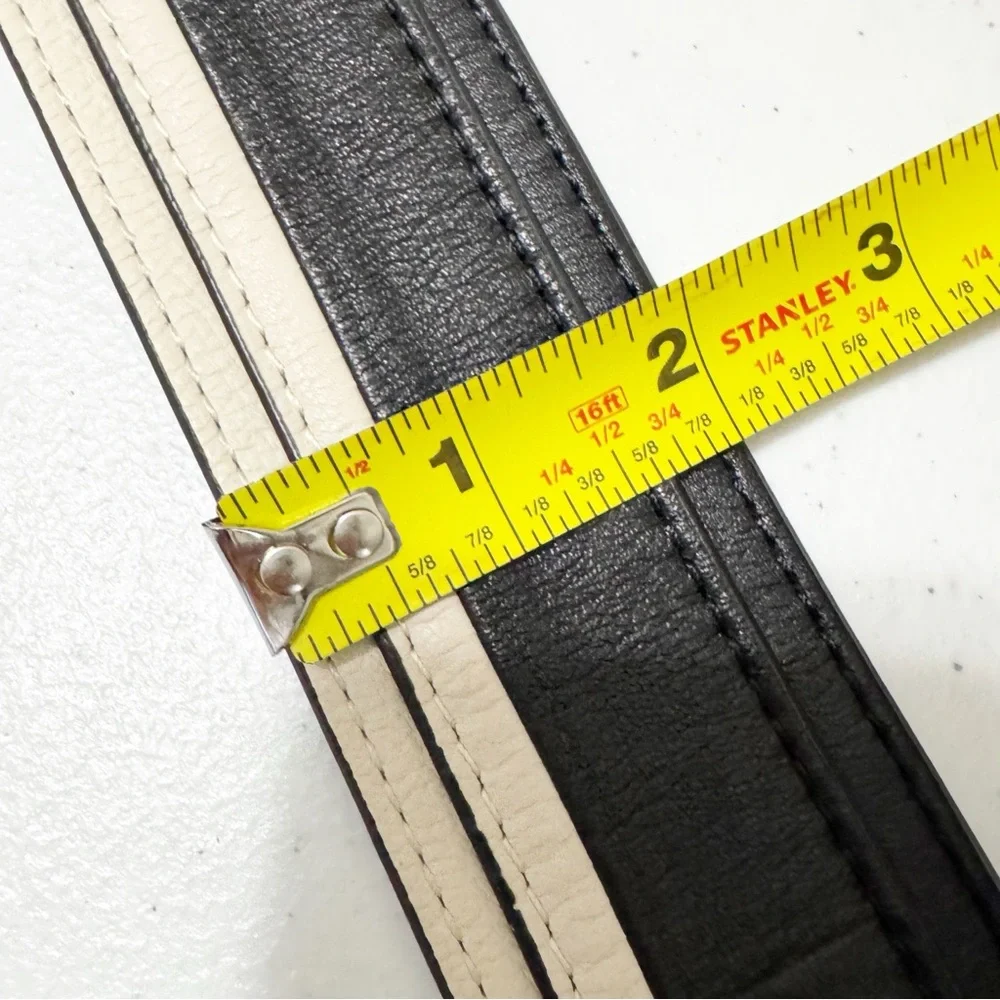 Karen Millen Wide Leather Black & White Belt Medium